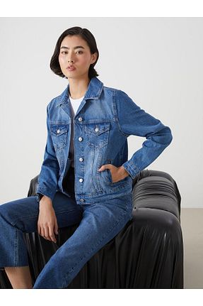کت آبی زنانه رگولار LC Waikiki - کد 906010286