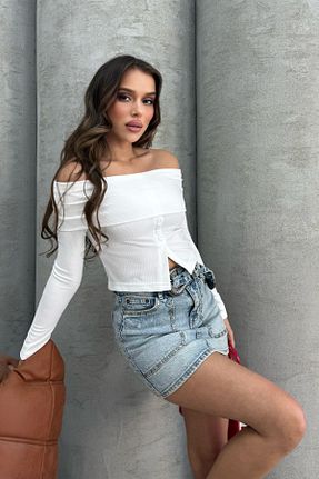 بلوز سفید زنانه رگولار RB CLUB - کد 904059939