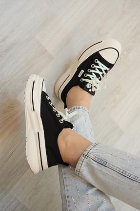 کفش اسنیکر مشکی زنانه بند دار Guja - کد 904055046