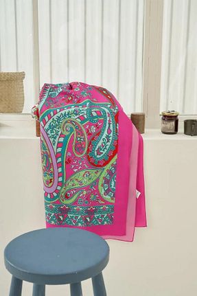 شال صورتی زنانه ویسکون ED Scarf - کد 757429606