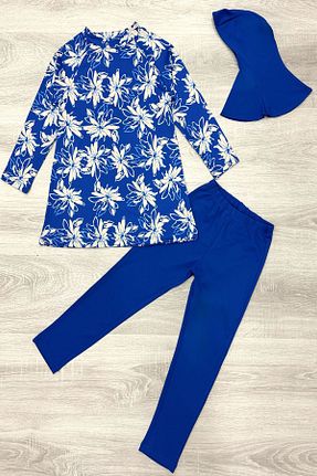 مایو حجاب آبی بچه گانه چاپی My Kids Wear - کد 902124881