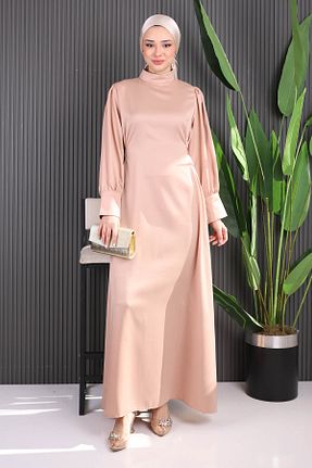 لباس حجاب قهوه ای زنانه رگولار İmajButik - کد 904066377