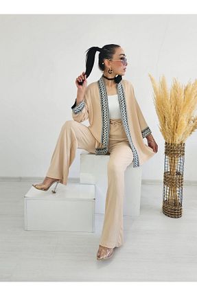 کیمونو و کافتان بژ زنانه لیکرا Altı Üstü Butik - کد 863641662