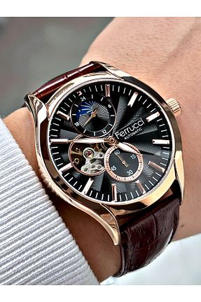 ساعت مچی قهوه ای مردانه 41-45 میلی متر Ferrucci - کد 840264926