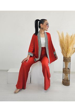 کیمونو و کافتان نارنجی زنانه لیکرا Altı Üstü Butik - کد 863638235