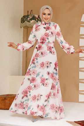 لباس حجاب سفید زنانه رگولار Neva Style - کد 904086160