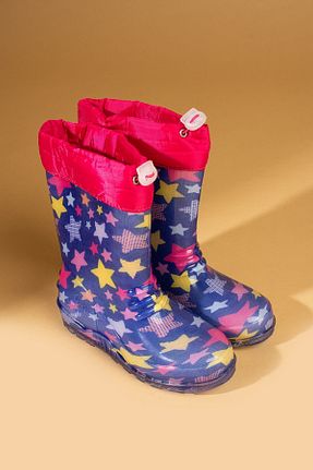 بوت / نیم بوت بنفش بچه گانه چرم مصنوعی Pembe Potin - کد 854664986