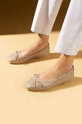 بابت بژ زنانه چرم مصنوعی Pembe Potin - کد 899249800