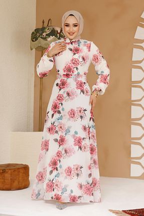 لباس حجاب سفید زنانه رگولار Neva Style - کد 904086160