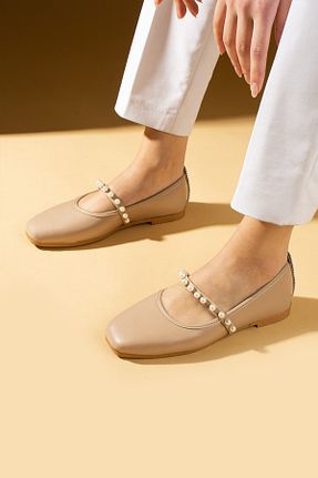 بابت بژ زنانه چرم مصنوعی Pembe Potin - کد 899249812