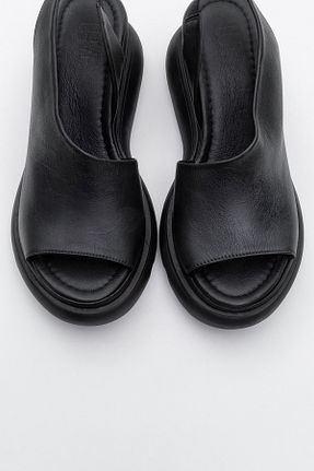 صندل مشکی زنانه پاشنه پر luvishoes - کد 904087642