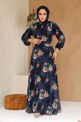 لباس حجاب سرمه ای زنانه رگولار Neva Style - کد 904086220