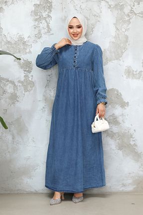 لباس حجاب آبی زنانه رگولار Neva Style - کد 904087699