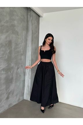 دامن مشکی زنانه پنبه ای Kurtayfashion - کد 904105115