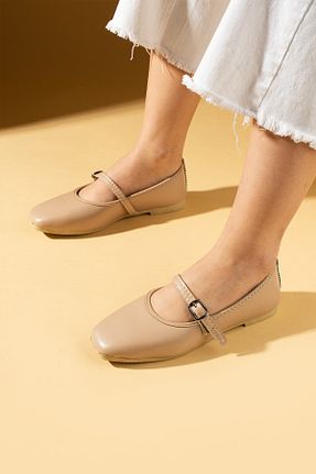 بابت بژ زنانه چرم مصنوعی Pembe Potin - کد 901403913