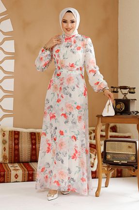 لباس حجاب سفید زنانه رگولار Neva Style - کد 904086187