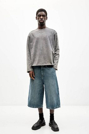 شلوارک و برمودا آبی مردانه پنبه ای Pull & Bear - کد 904107269