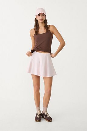 دامن صورتی زنانه پلی آمید Stradivarius - کد 904123761