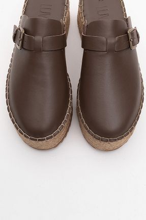 دمپائی قهوه ای زنانه چرم خالص luvishoes - کد 904111266
