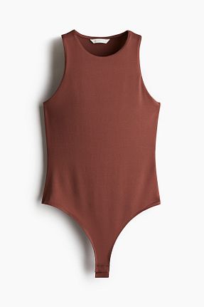 بادی قهوه ای زنانه یقه دوچرخه H&M - کد 904117446