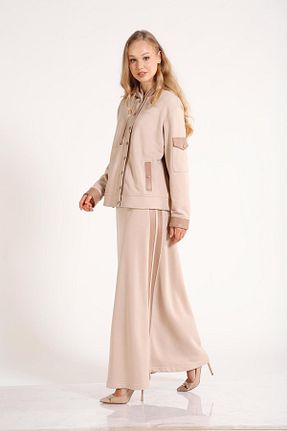 دامن بژ زنانه پنبه ای Sassofono - کد 904125110