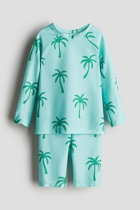 شلوارک ساحلی فیروزه ای بچه گانه H&M - کد 904125846