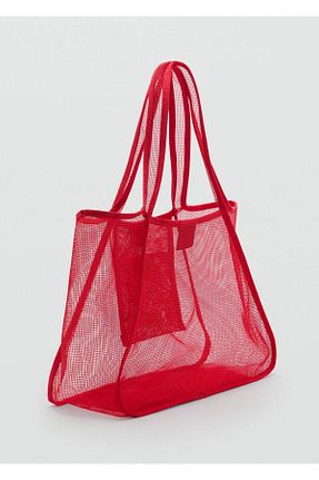 کیف دوشی قرمز زنانه پارچه ای MANGO - کد 904193987