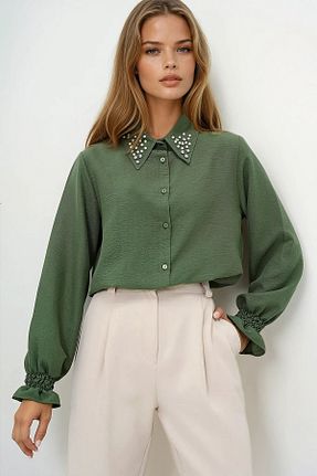 پیراهن سبز زنانه رگولار VAGGON - کد 904215428