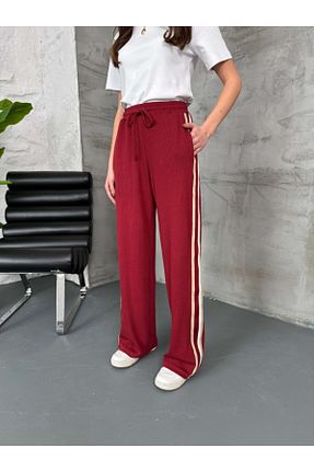 شلوار زرشکی زنانه بافتنی Elif Özbey Butik - کد 904228516
