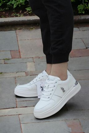 کفش اسنیکر سفید زنانه بند دار U.S. Polo Assn. - کد 904226430
