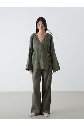شلوار خاکی زنانه بافتنی LC Waikiki - کد 904238524