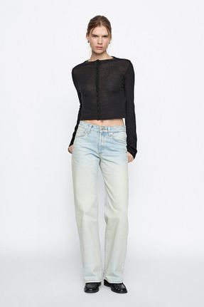 شلوار آبی زنانه پنبه ای Massimo Dutti - کد 902485487