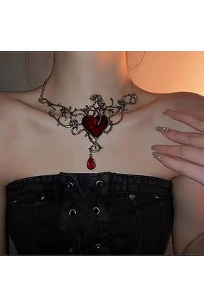 گردنبند استیل ( فولاد ) طوسی زنانه روکش نقره Çelik - کد 904235738