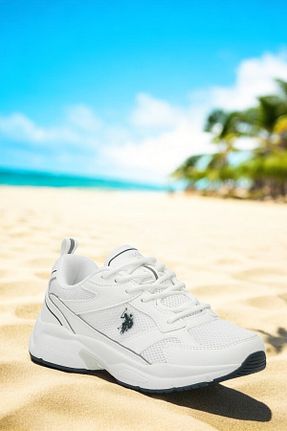 کفش اسنیکر سفید زنانه بند دار U.S. Polo Assn. - کد 904229314