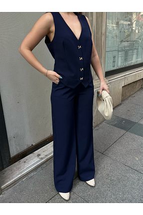 ست بالاتنه و پائین تنه سرمه ای زنانه پلی استر mypagebutik - کد 904236105