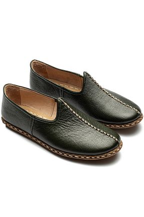 کفش کژوال سبز مردانه چرم خالص YEMENİCİ NİYAZİ USTA - کد 904264359