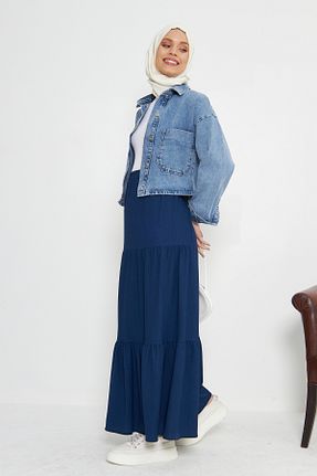 دامن حجاب سرمه ای زنانه Relaxed RTBUTİK - کد 904282048