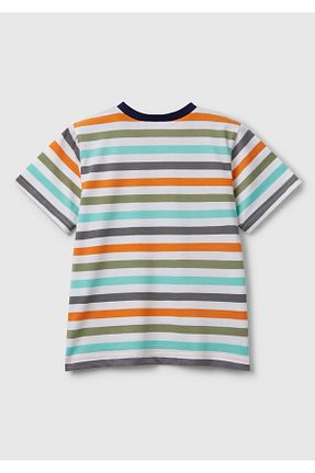 تیشرت فیروزه ای بچه گانه رگولار United Colors of Benetton - کد 904301487