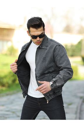 کت طوسی مردانه اورسایز LTC Jeans - کد 95817835