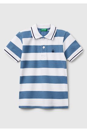پولوشرت آبی بچه گانه حوله United Colors of Benetton - کد 904301287