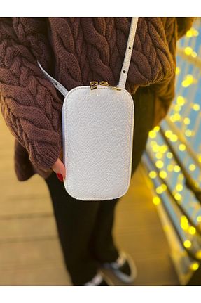 کیف دوشی سفید زنانه چرم مصنوعی ÖzkanAccessory - کد 904302853