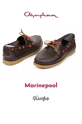 کفش کژوال قهوه ای مردانه چرم خالص Marine - کد 904299755