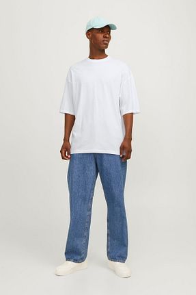 تیشرت سفید مردانه اورسایز Jack & Jones - کد 852235810