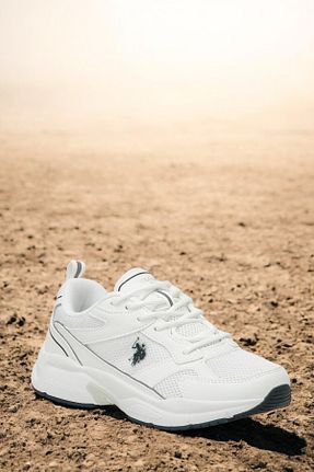 کفش اسنیکر سفید زنانه بند دار U.S. Polo Assn. - کد 904313042