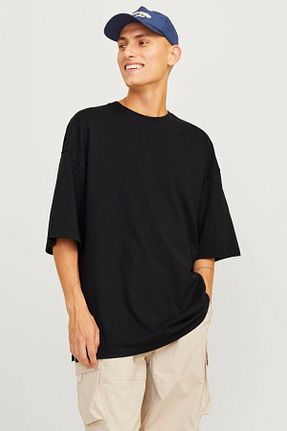 تیشرت مشکی مردانه اورسایز Jack & Jones - کد 852235565