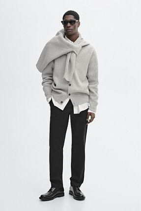 شلوار مشکی مردانه پنبه ای Massimo Dutti - کد 904307331