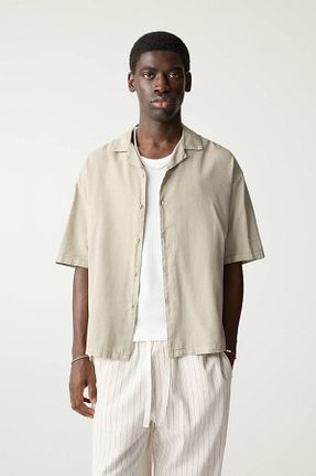 پیراهن سبز مردانه Boxy Pull & Bear - کد 897904735