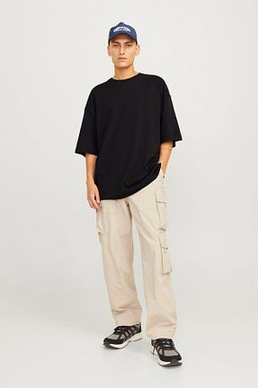 تیشرت مشکی مردانه اورسایز Jack & Jones - کد 852235565