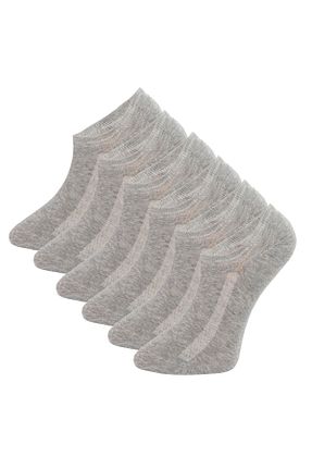 جوراب طوسی زنانه پنبه ای DuraSocks - کد 699308918