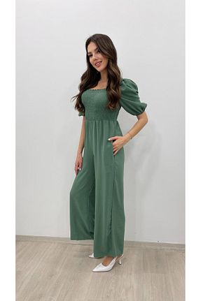 سرهمی خاکی زنانه آستین کوتاه Nazline - کد 904328990
